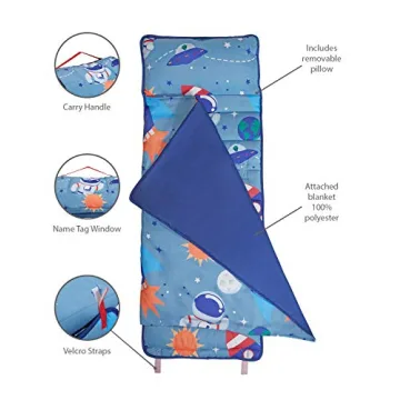 Cozy Everyday Kids Nap Mat for Preschoolers - Outer Space Theme