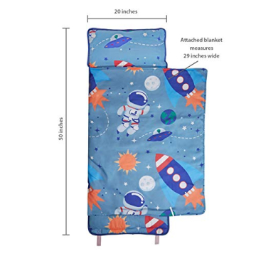Cozy Everyday Kids Nap Mat for Preschoolers - Outer Space Theme