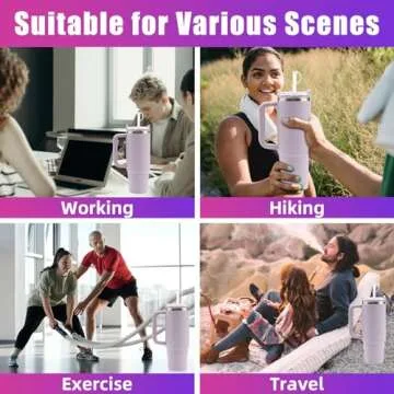 2 Sets Silicone Spill Stopper for Stanley 40/30 oz Quencher H2.0 Tumbler with Handle including 2 Straw Cover Sets 2 Round Leak Stoppers 2 Square Spill Stoppers for Stanley Cup Accessories Dust-proof