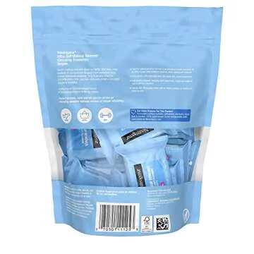 Neutrogena Makeup Remover Cleansing Towelette Singles, Daily Face Wipes to Remove Dirt, Oil, Makeup & Waterproof Mascara, Individually Wrapped, 20 ct (Pack of 3)