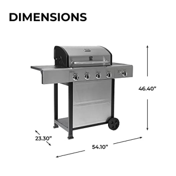 Kenmore 4-Burner Gas Grill with Side Burner and 53,000 BTUs