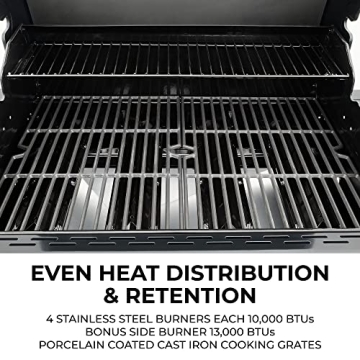 Kenmore 4-Burner Gas Grill with Side Burner and 53,000 BTUs