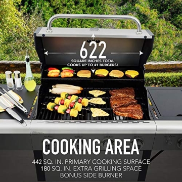 Kenmore 4-Burner Gas Grill with Side Burner and 53,000 BTUs
