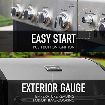 Kenmore 4-Burner Gas Grill with Side Burner and 53,000 BTUs