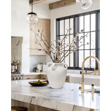 Handcrafted 9.8-Inch Terracotta Flower Vase - Artful Decor