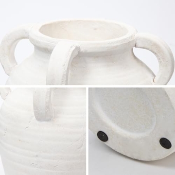 Handcrafted 9.8-Inch Terracotta Flower Vase - Artful Decor