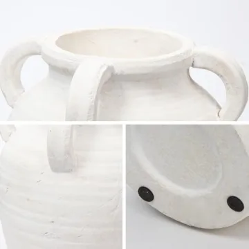 Handcrafted 9.8-Inch Terracotta Flower Vase - Artful Decor