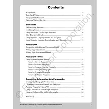 Evan-Moor Writing Fabulous Sentences & Paragraphs, Grades 4-6, Homeschool & Classroom Workbook, Acti...