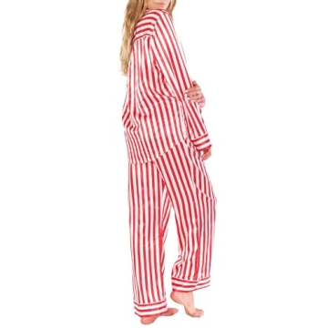 XBTCLXEBCO Women’s Striped Pajamas Set for Christmas