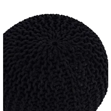 BirdRock Home Round Pouf Ottoman for Stylish Comfort
