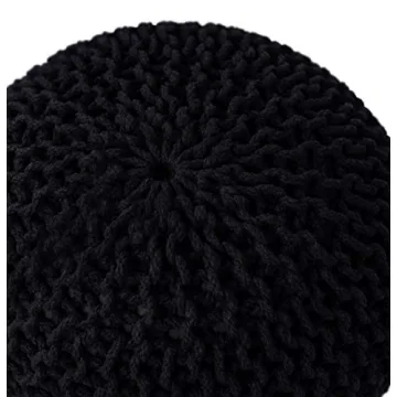 BirdRock Home Round Pouf Ottoman for Stylish Comfort