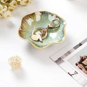 Buy 2PCS Lotus Leaf Shape Ring Holder Dish Today!