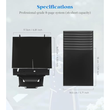 Flute Lyre, Flip Folder Marching Band, Clarinet Lyre with Adjustable Strap, Includes 8 Pcs Double-Si...