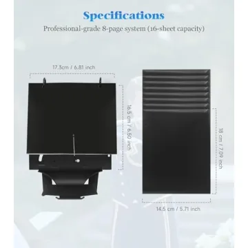 Flute Lyre, Flip Folder Marching Band, Clarinet Lyre with Adjustable Strap, Includes 8 Pcs Double-Si...