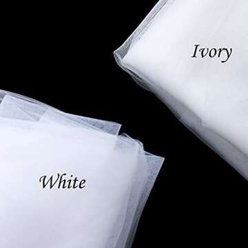 Bmirth 1 Layer Bridal Wedding Veil - Elegant Tulle Hair Accessory