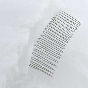 Bmirth 1 Layer Bridal Wedding Veil - Elegant Tulle Hair Accessory