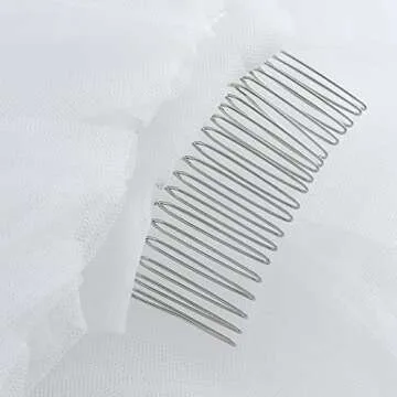 Bmirth 1 Layer Bridal Wedding Veil - Elegant Tulle Hair Accessory