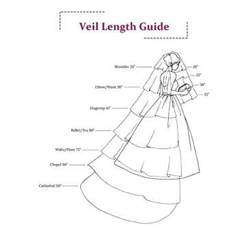 Bmirth 1 Layer Bridal Wedding Veil - Elegant Tulle Hair Accessory