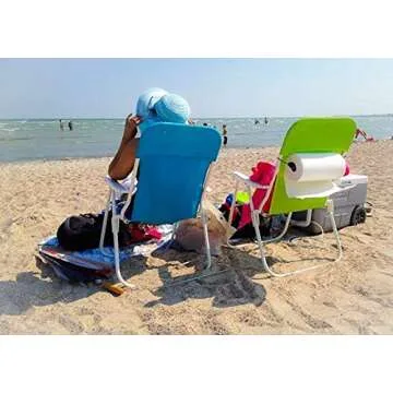 EZ-Roll Holder Paper Towel Holder - Versatile Patended Paper Tissue Holder - Durable Stand with Hooks for RV, Grill, Camping, Garage, Boat - Outdoor Kitchen Paper Roll Holder - Lightweight & Compact