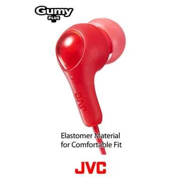 JVC Gumy in Ear Earbud Headphones, Powerful Sound, Comfortable and Secure Fit, Silicone Ear Pieces - HAFX7B Black, Small