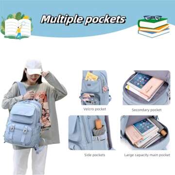 ZHANAO Rolling Backpack Luggage BookBag with Wheels Trolley Bag Wheeled Travel Backpack for Girls & Boys Trolley Bag