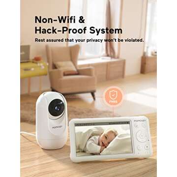 Momcozy Baby Monitor with 2 Cameras 5’’ Audio 960ft Range Ideal Gift