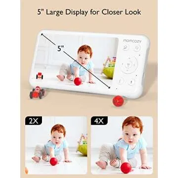 Momcozy Baby Monitor with 2 Cameras 5’’ Audio 960ft Range Ideal Gift
