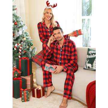 SWOMOG Chritsmas Pijamas Family Matching Pjs Soft Plaid Cozy Sleepwear Set for Kids Boys Girls Child...