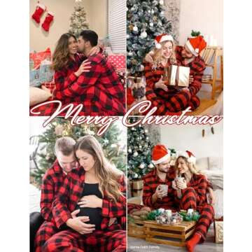 SWOMOG Chritsmas Pijamas Family Matching Pjs Soft Plaid Cozy Sleepwear Set for Kids Boys Girls Children Teens