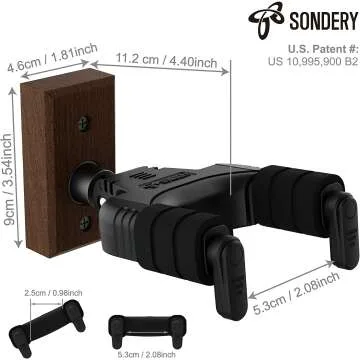 Sondery Guitar Wall Mount Hanger - 2 Pack