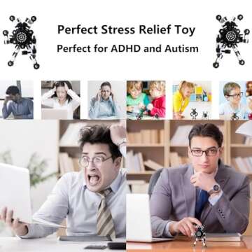 GokeeyTransformable Fidget Spinners Easter Basket Stuffers for Kids and Adults Stress Relief Sensory Toys for Boys and Girls 8-12 Year Old Fingertip Gyros Funny Party Favors for Kids Birthday Gifts