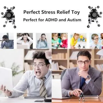 GokeeyTransformable Fidget Spinners Easter Basket Stuffers for Kids and Adults Stress Relief Sensory Toys for Boys and Girls 8-12 Year Old Fingertip Gyros Funny Party Favors for Kids Birthday Gifts