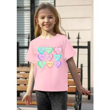 Mommy and Me Valentines Day Shirts: Love Heart Tshirt Family Matching Outfits Mom and Girls Valentin...