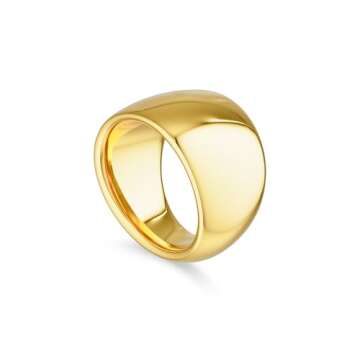 Robaice Gold Chunky Dome Rings for Women - Unique Gift Idea