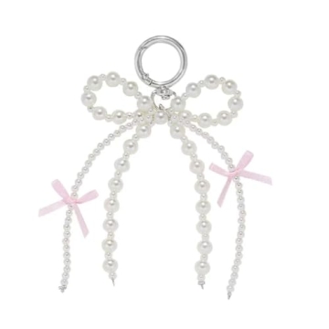 ICFIRSION Pearl Bow Keychain Stylish Accessory for Women