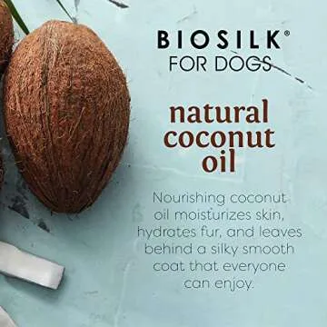 BioSilk Silk Therapy Conditioning Detangling Spray for Dogs with Natural Coconut Oil - Dog Matted Hair Detangler Conditioner for Dogs, Dematting Grooming Supplies, 7 Fl Oz