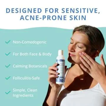 Almond Clear Soothing Daily Moisturizer | Lightweight Hydrating Moisturizer for Acne-Prone Skin on Face and Body | Mandelic Acid, Aloe Vera, Squalane, Hyaluronic Acid & Botanical Extracts | 6.7 oz