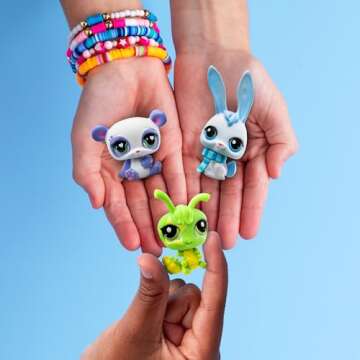 Littlest Pet Shop, Pet Surprise Three Pack - Gen 7, Pets #1 - #18, Authentic LPS Bobble Head Figure, Collectible Imagination Toy Animal, Kidults, Girls, Boys, Kids, Tweens Ages 4+