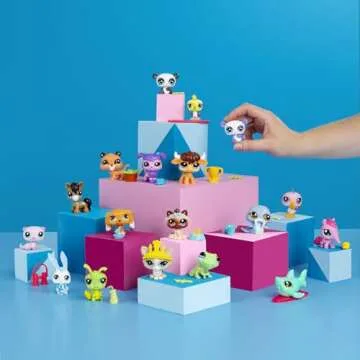 Littlest Pet Shop, Pet Surprise Three Pack - Gen 7, Pets #1 - #18, Authentic LPS Bobble Head Figure, Collectible Imagination Toy Animal, Kidults, Girls, Boys, Kids, Tweens Ages 4+