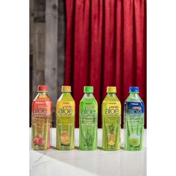 Iberia Aloe Vera Drink with Pure Aloe Pulp, Variety, (Pack of 8) 2 x Original, 2 x Mango, 2 x Pineapple, 2 x Strawberry
