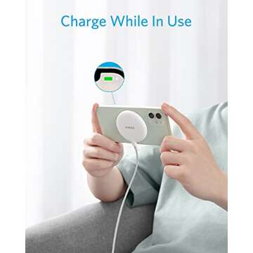 Anker Magnetic Wireless Charger with 5 ft USB-C Cable