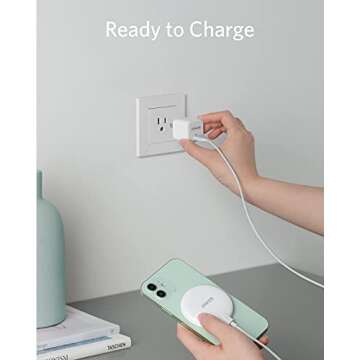 Anker Magnetic Wireless Charger with 5 ft USB-C Cable