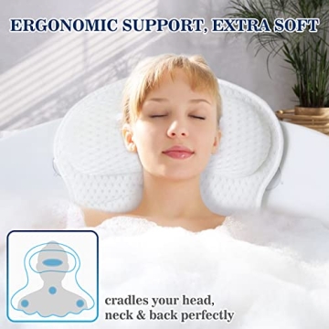 Luxury Bath Pillow for Enhanced Tub Comfort and Support