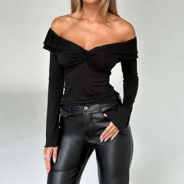 Stylish Goafuliy Off The Shoulder Tops for Women