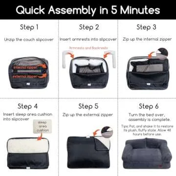 Hollypet Fluffy Plush Pet Cat Couch Soft Calming Pet Sofa Beds for Medium Small Cats and Dogs, Pink