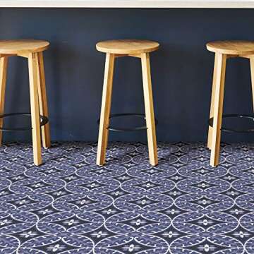 FloorPops FP3309 Capri Peel & Stick Floor Tiles, Multicolor