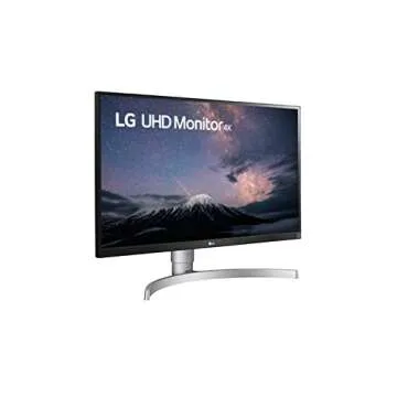 LG 27UL650-W Monitor 27" 4K UHD (3840 x 2160) IPS Display, VESA DisplayHDR 400, sRGB 99% Color Gamut, Radeon FreeSync, 3-Side Virtually Borderless Display- White