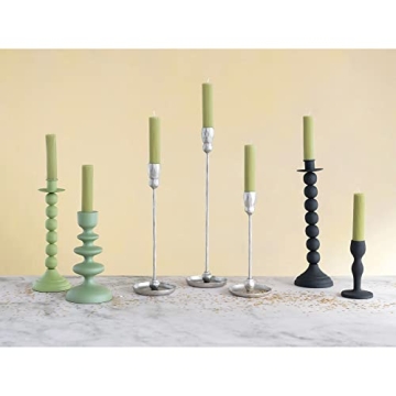 Creative Co-Op Textured Metal Taper Candle Holder