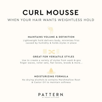 PATTERN Beauty Curl Mousse for Defined, Bouncy Curls