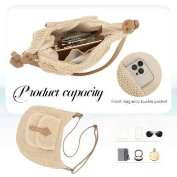 Oweisong Straw Crossbody Bag for Women - Trendy 2025